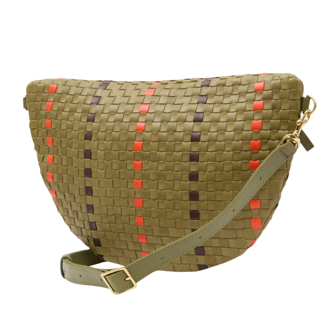 Grande Fanny in Olive Multi Woven Checker W/ Stripes