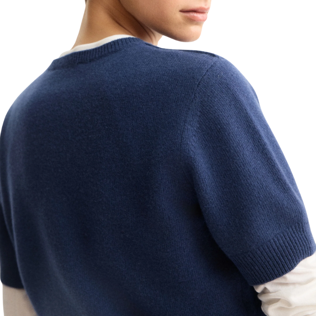Clarkson Short Sleeve Crewneck in Navy