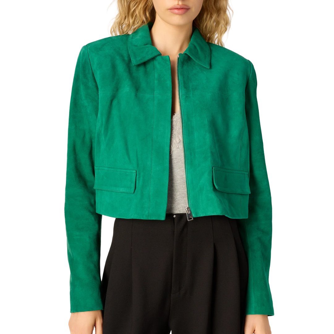 Sullivan Suede Jacket in Verdant