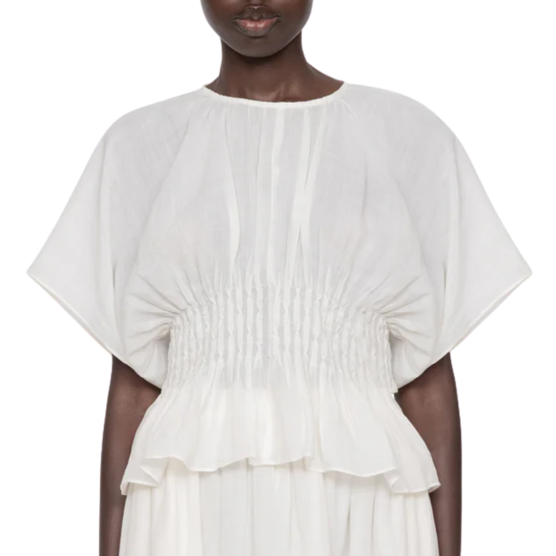 Violet Top in White