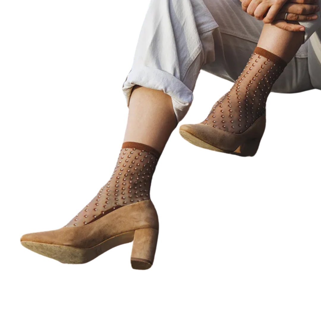 Crescent Dunes Socks in Brune
