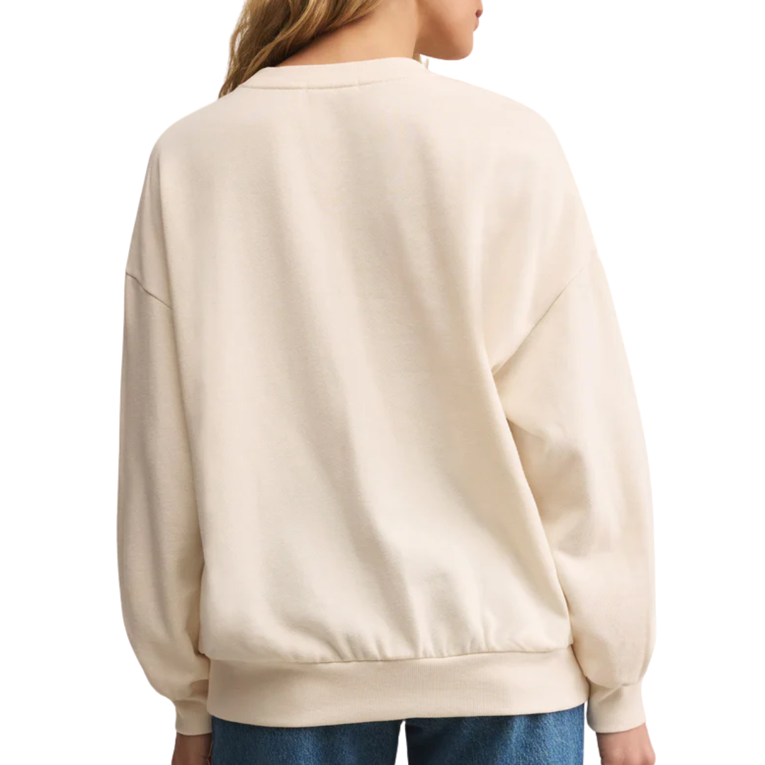 Oversized Love Sweatshirt in Vanilla Ice