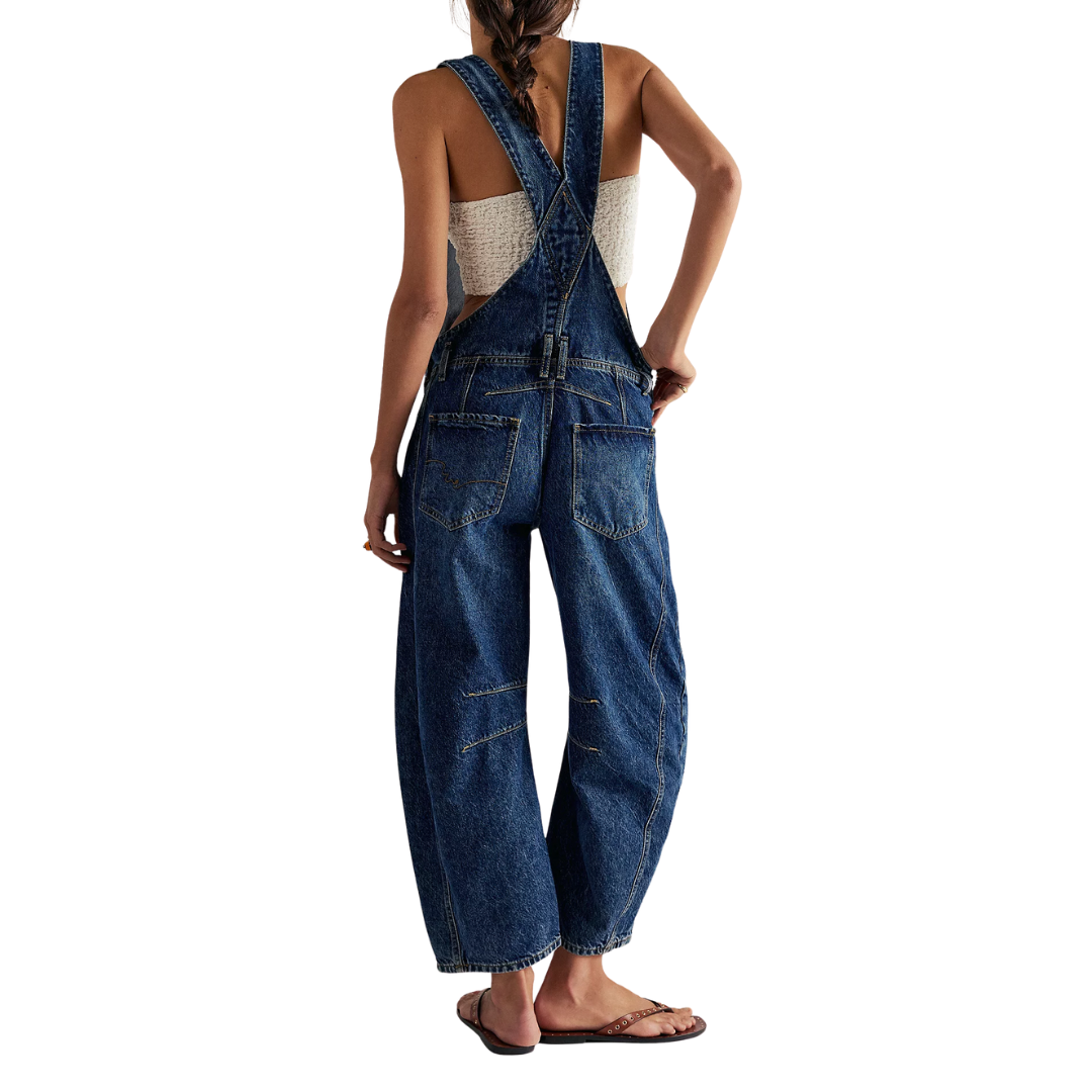 We The Free Good Luck Barrel Overalls in Deep End