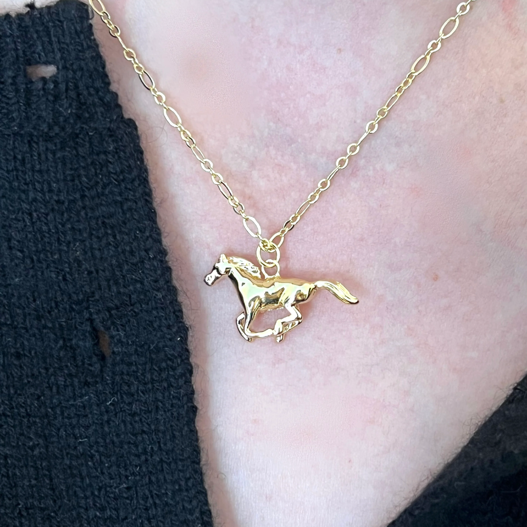 Horse Charm Pendant Necklace