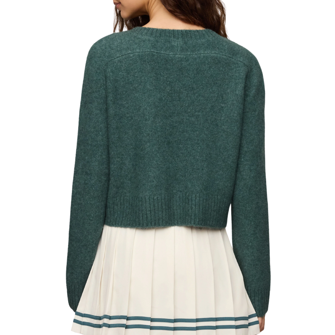Stand In Cropped Sweater in Emerald Cove