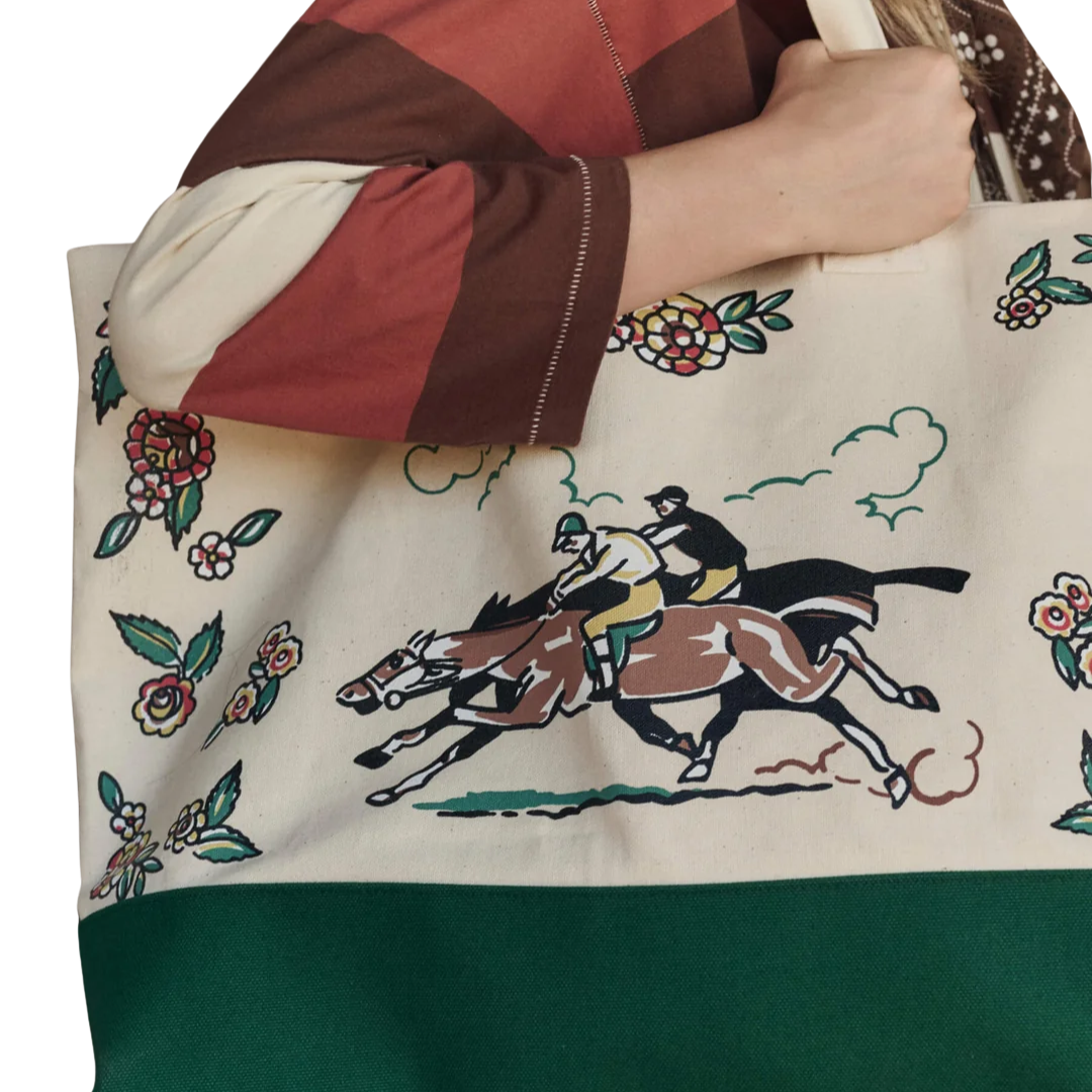 The Derby Tote in Cream