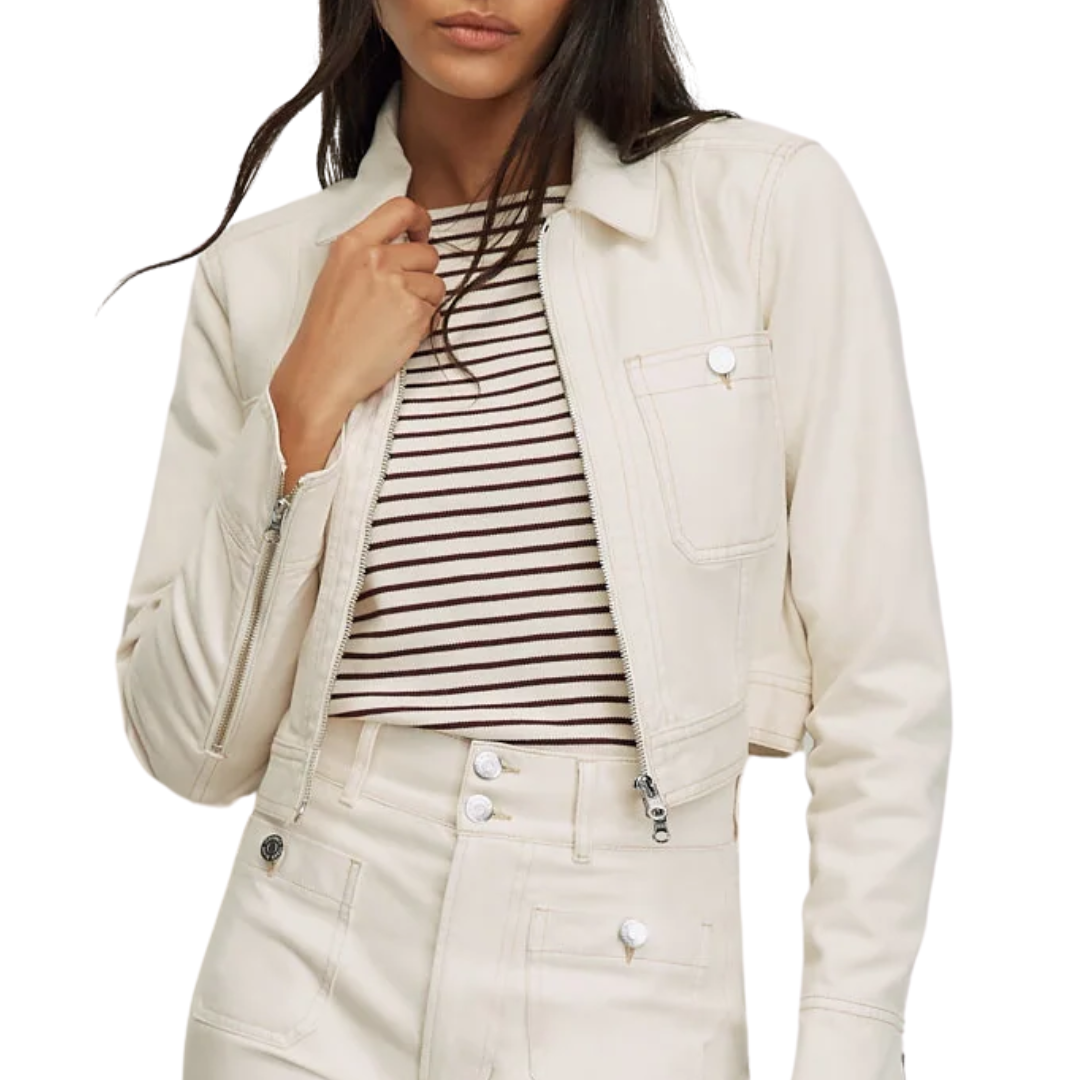 Patty Moto Jacket in Ecru