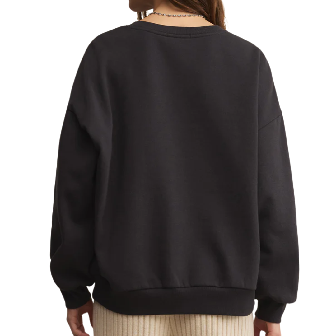 Oversized Martini Sweatshirt in Black Sand