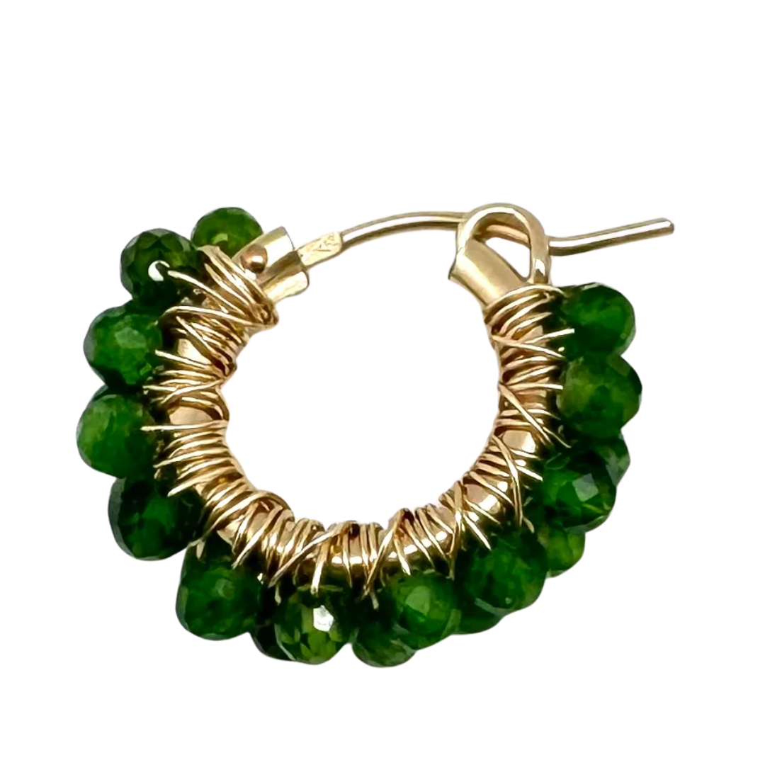 Diddi Beaded Hoop in Diopside