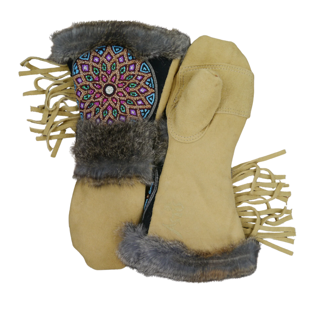 Hanno Mittens in Tan