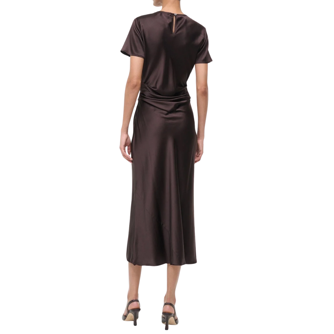 Marcel Silk Dress in Earth