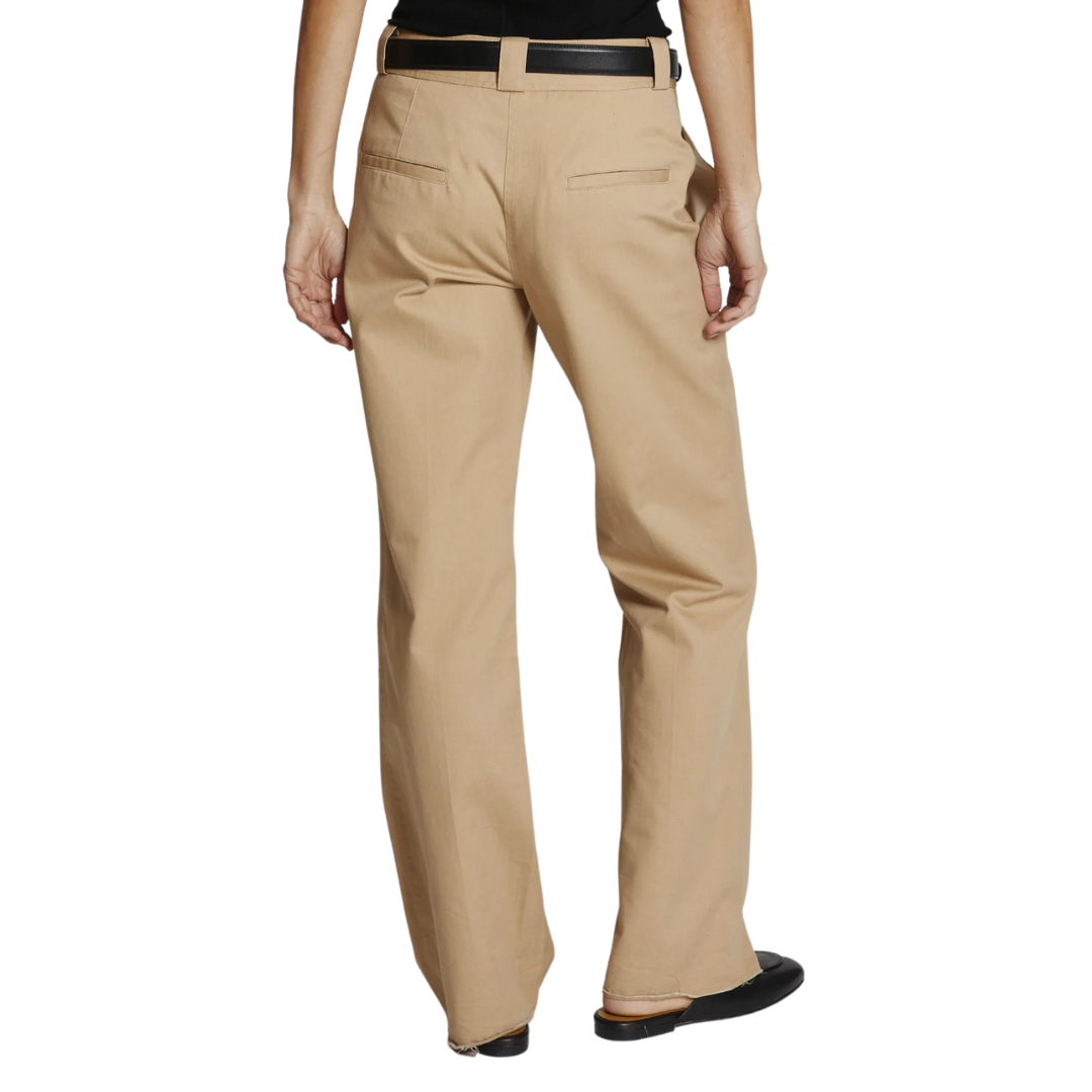 Nessa Mid-Rise Straight Leg Pant in Khaki