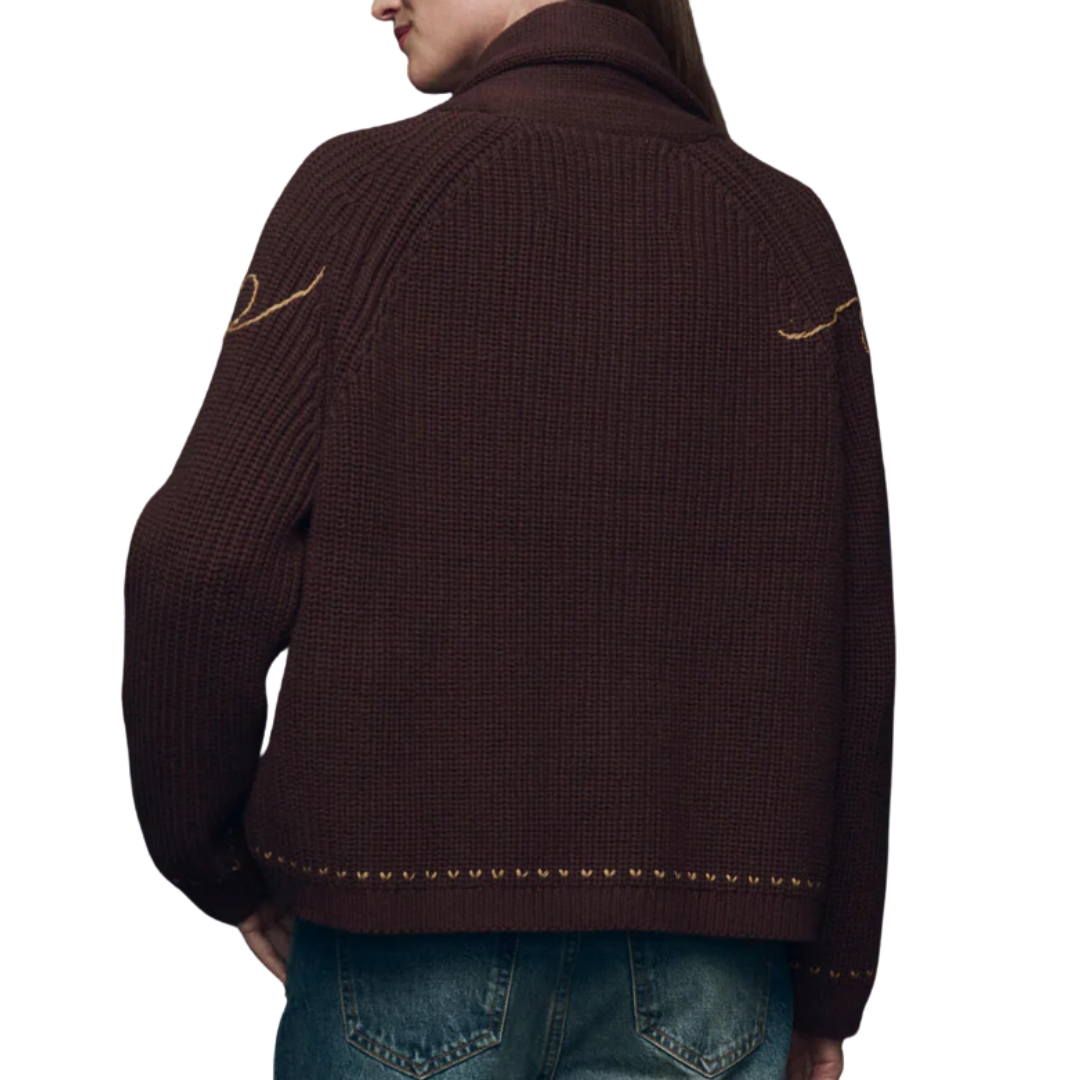 Lasso Lodge Cardigan in Umber