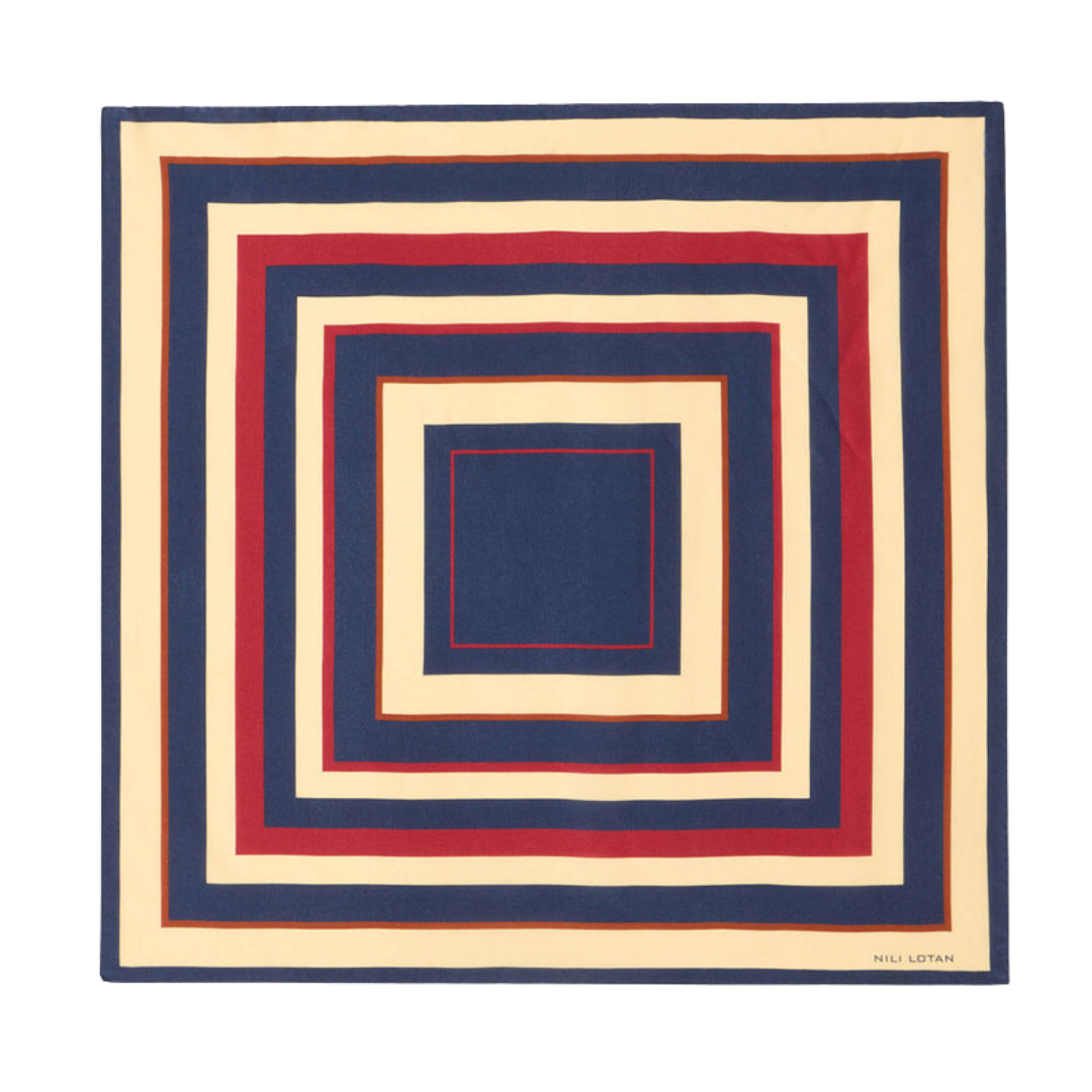 Vintage Silk Scarf in Vintage Stripes