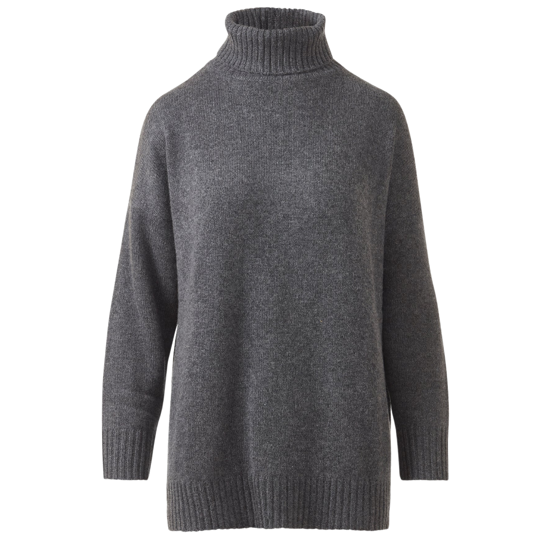 Oversized Cozy Mock Sweater in Flannel