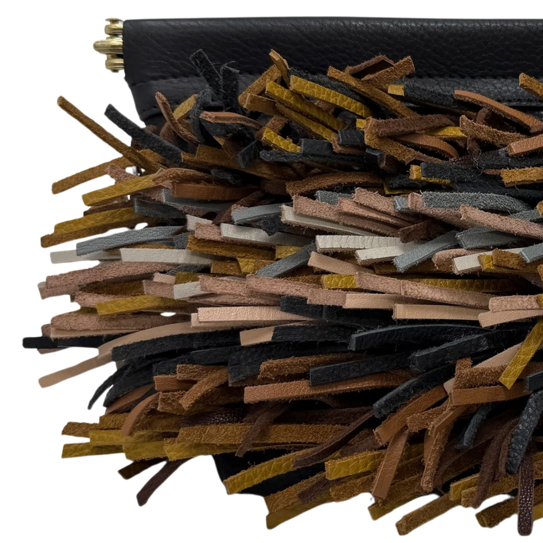 Snap Make Up Bag in Fall Multi Fringe