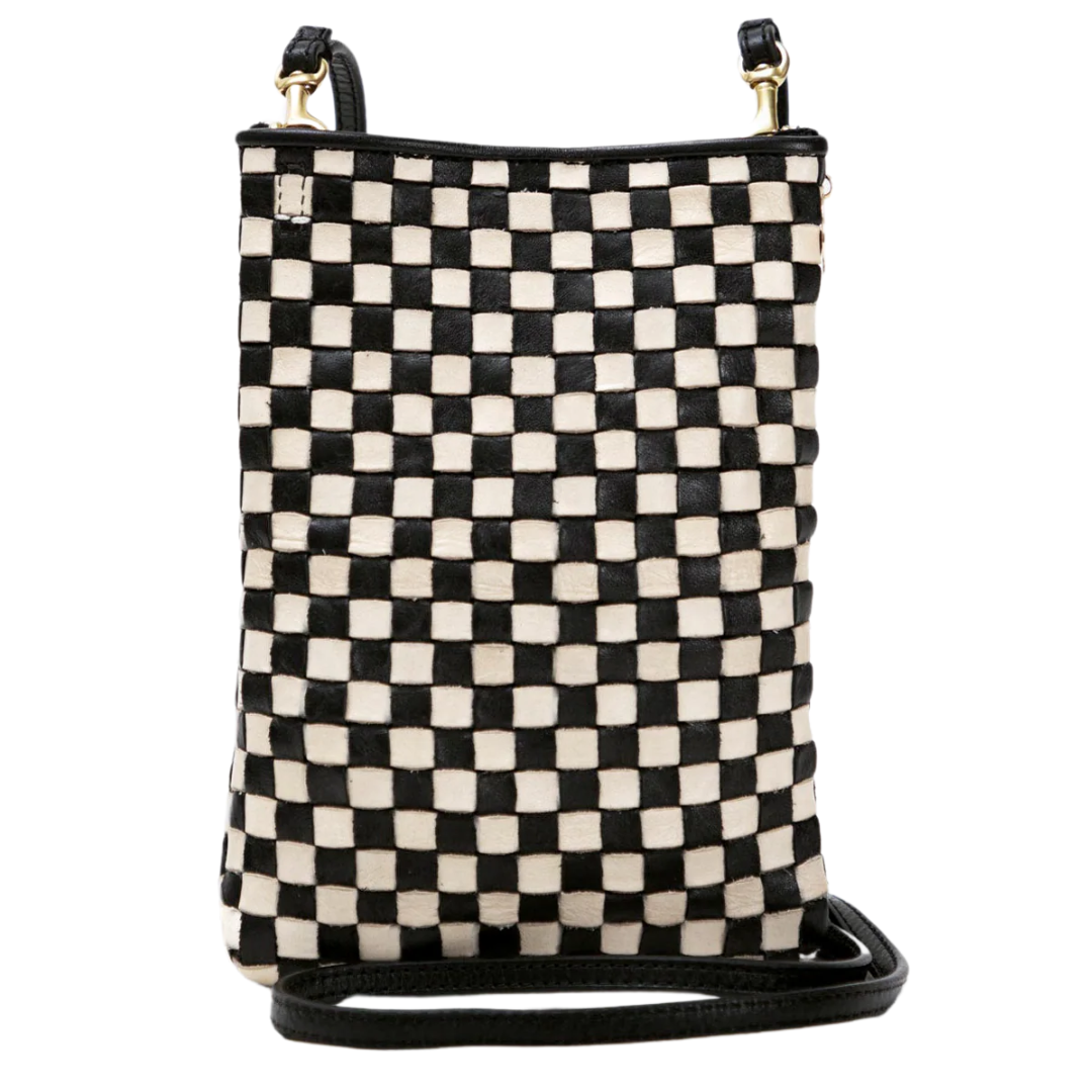 Poche in Black & Cream Woven Checker