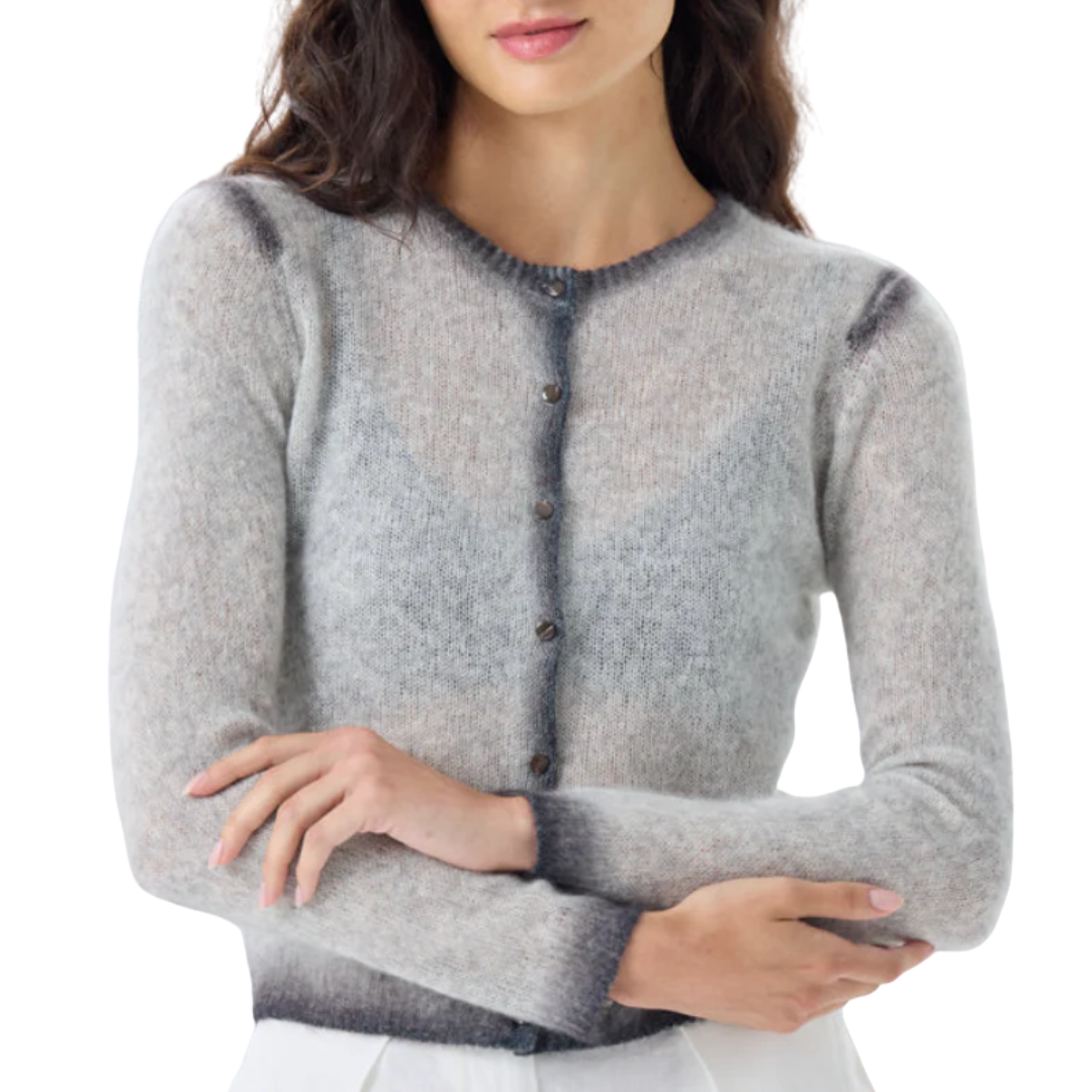 Smudge Tip Cardigan in Space Combo