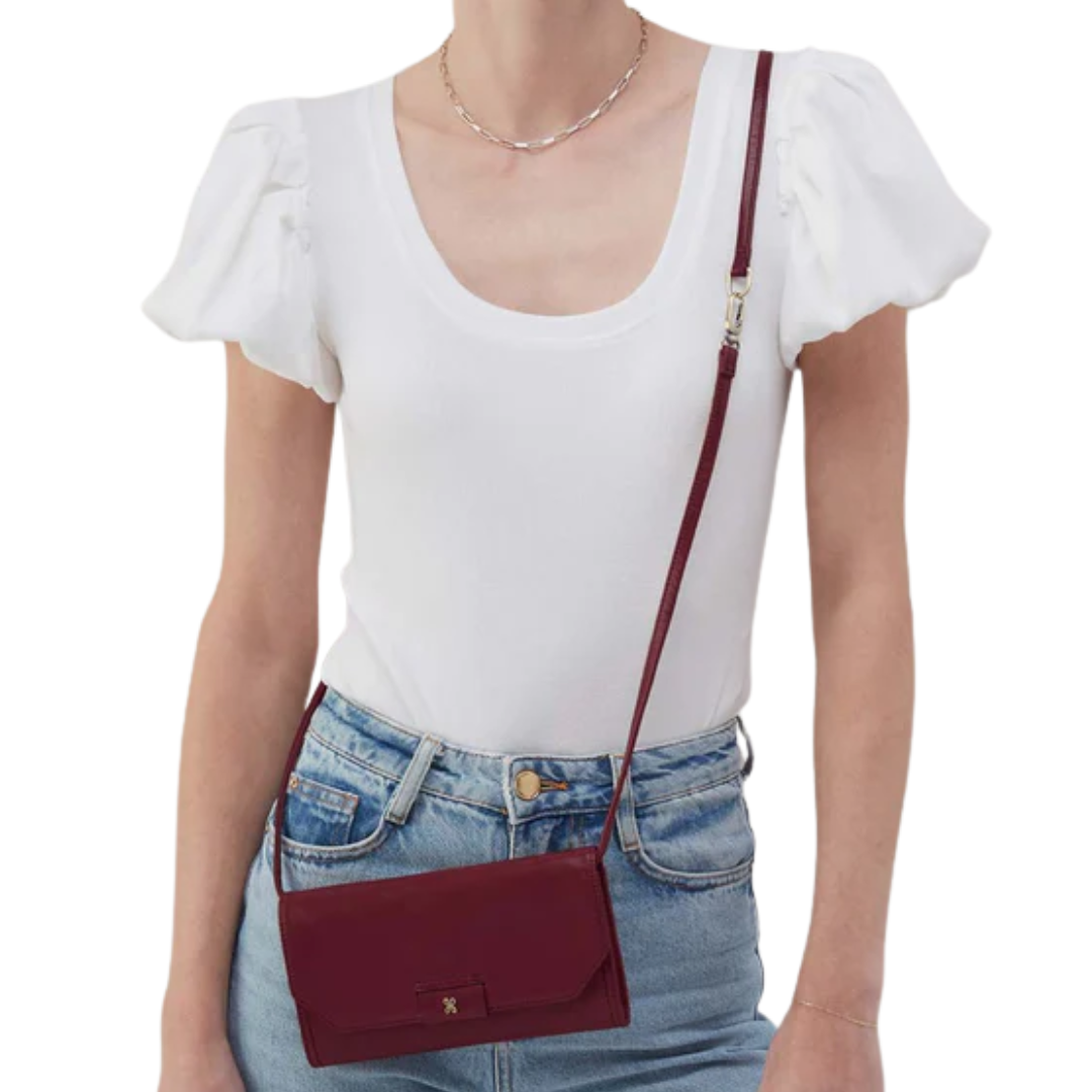 Romy Wallet Crossbody in Saddleberry