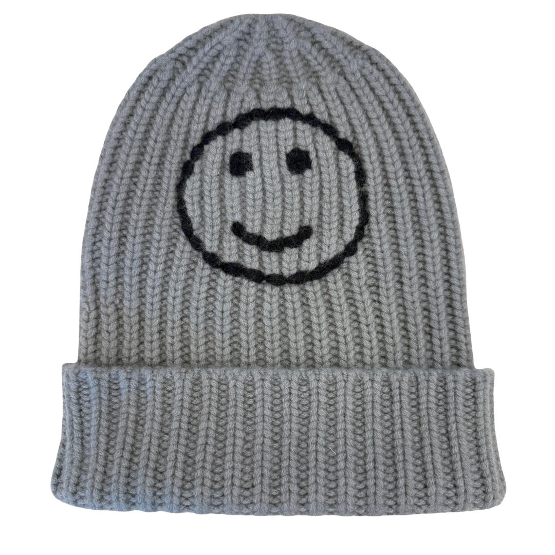 Sailor Happy Face Beanie in Battleship/Navy