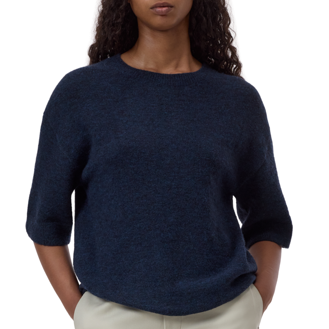 Crew Neck Pullover in Dark Night