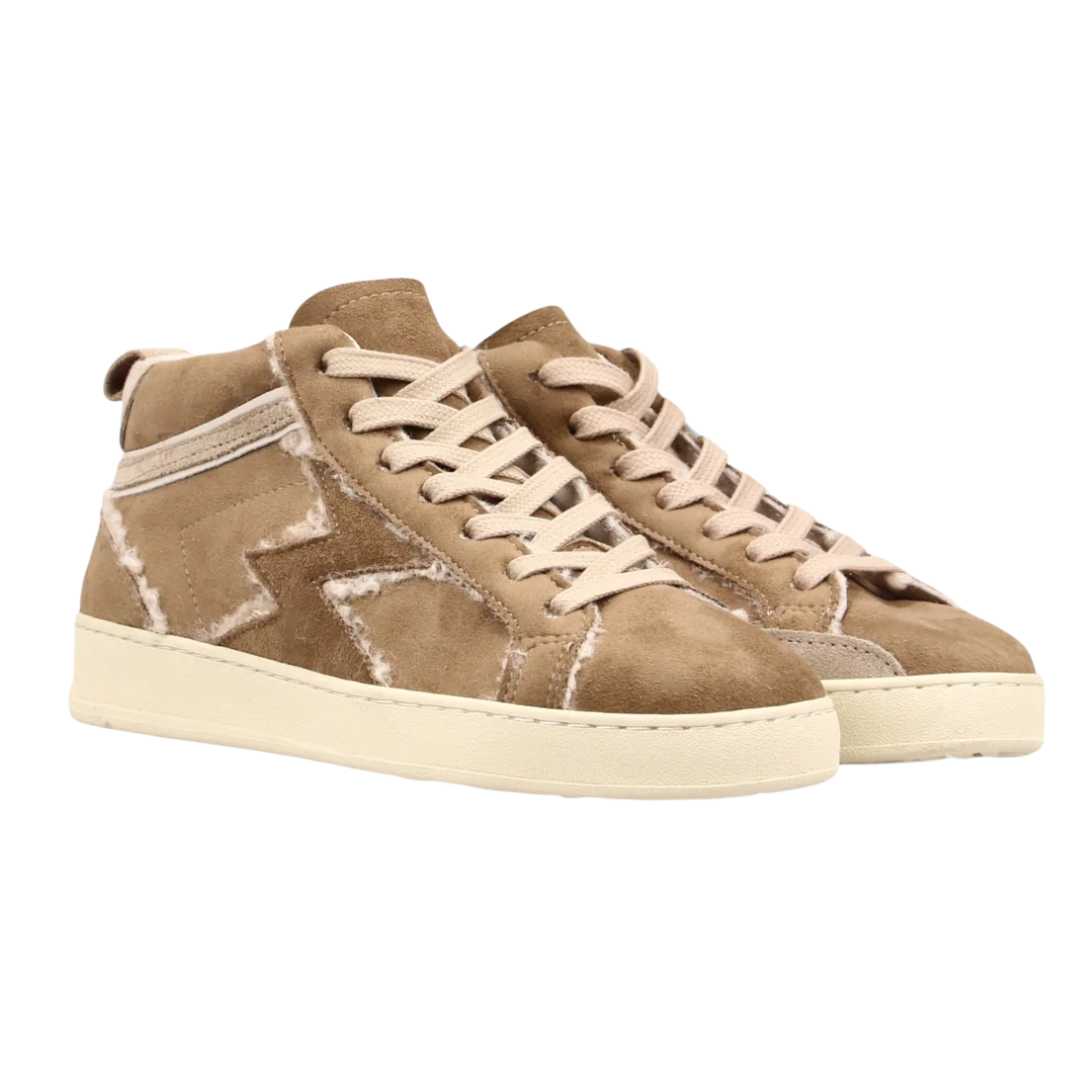 Iconic Mid Shearling Sneaker in Butter