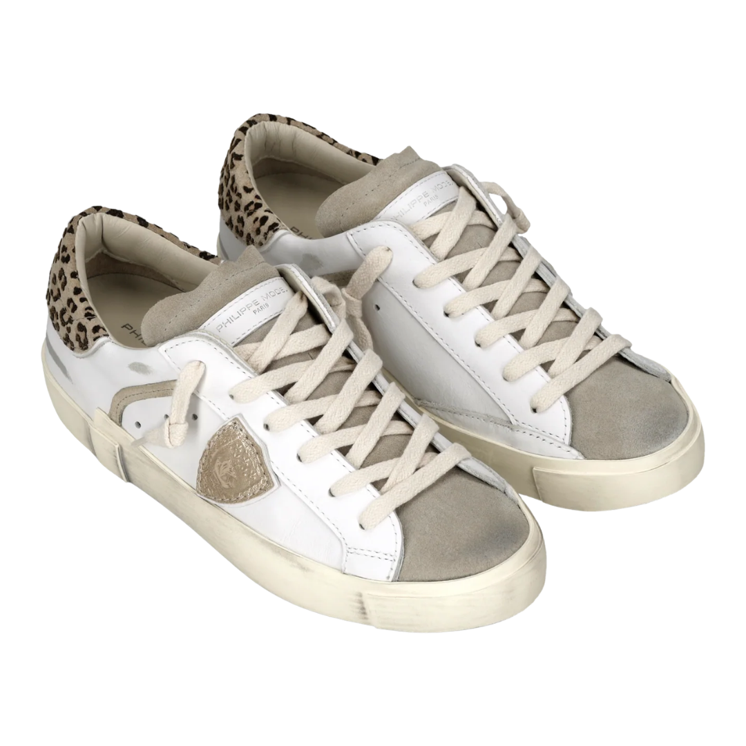 Prsx Sneaker in White Mud Animal-Print