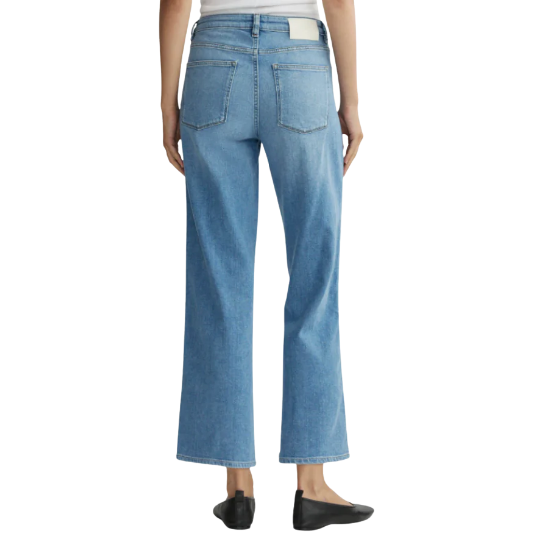 Pippa Refined Wide Leg Mid Rise Ankle in Riverbank