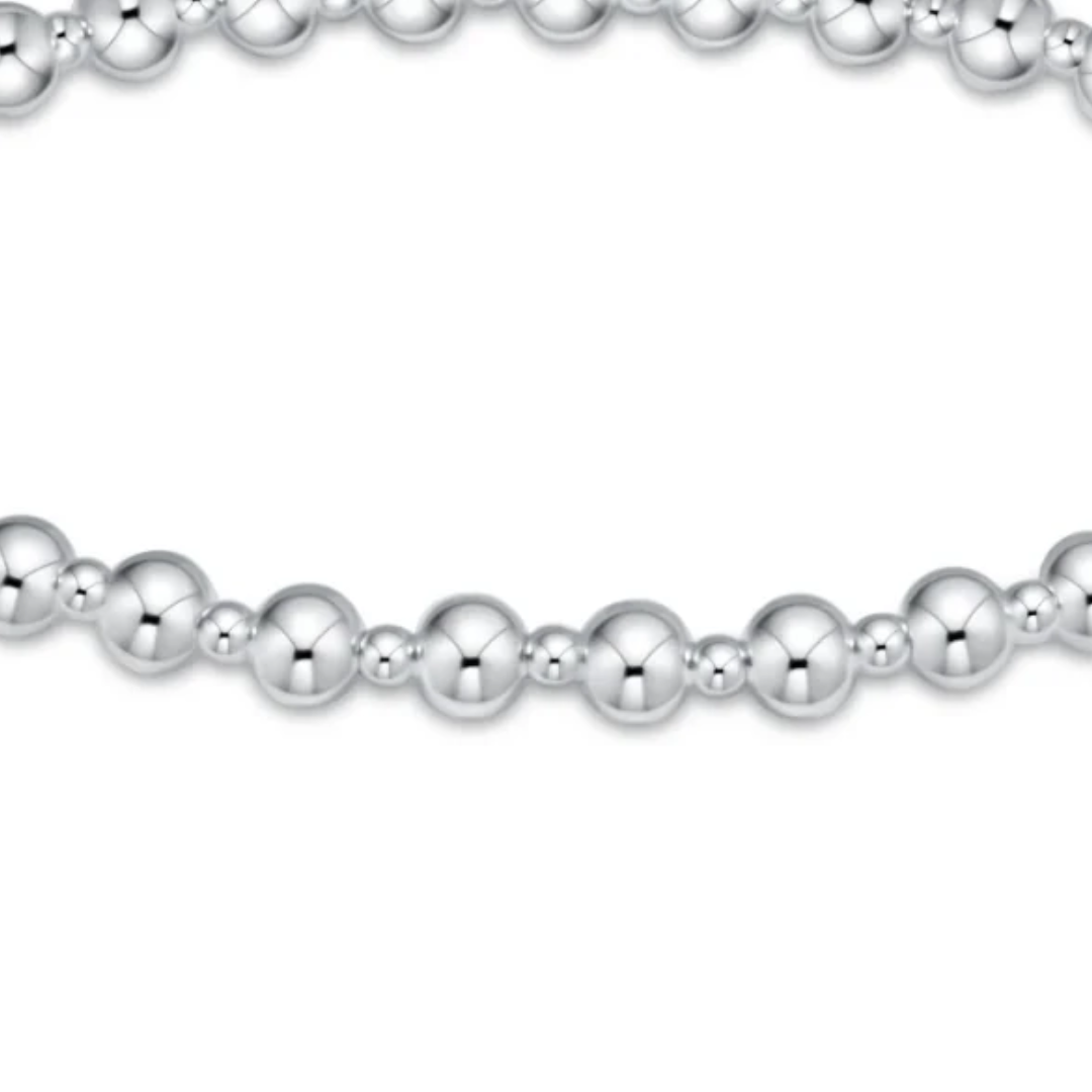 Classic Grateful Pattern 4MM Bracelet in Sterling