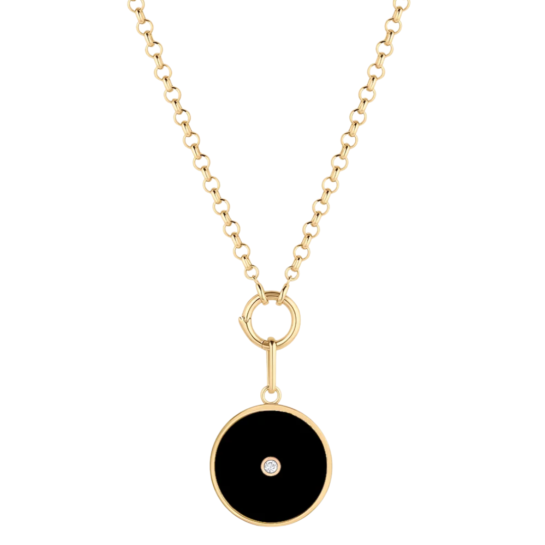 Balia Enamel Coin in Black