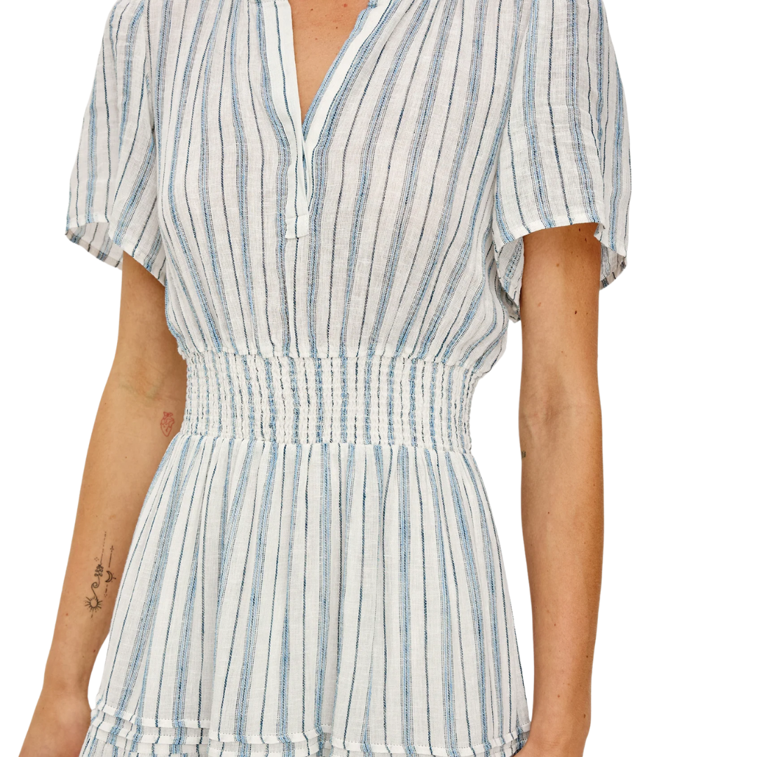 Cannes Dress in Windward Stripe