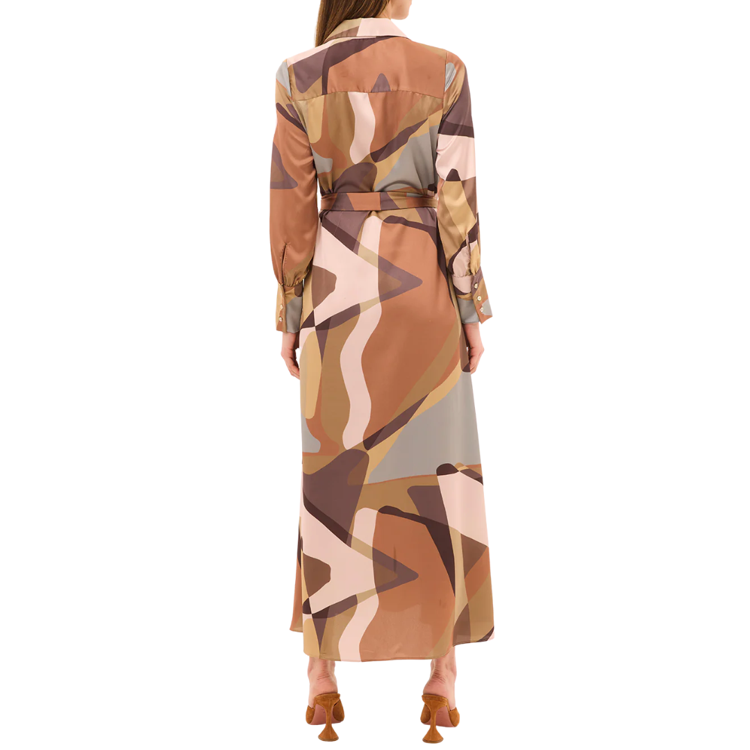 Herminia Dress in Desert Abstract