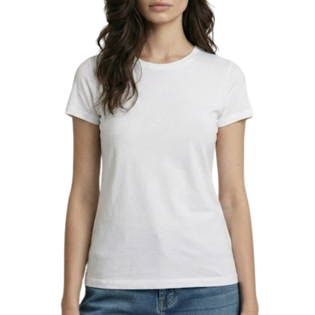 Deluxe Cotton Short Sleeve Crewneck in Blanc