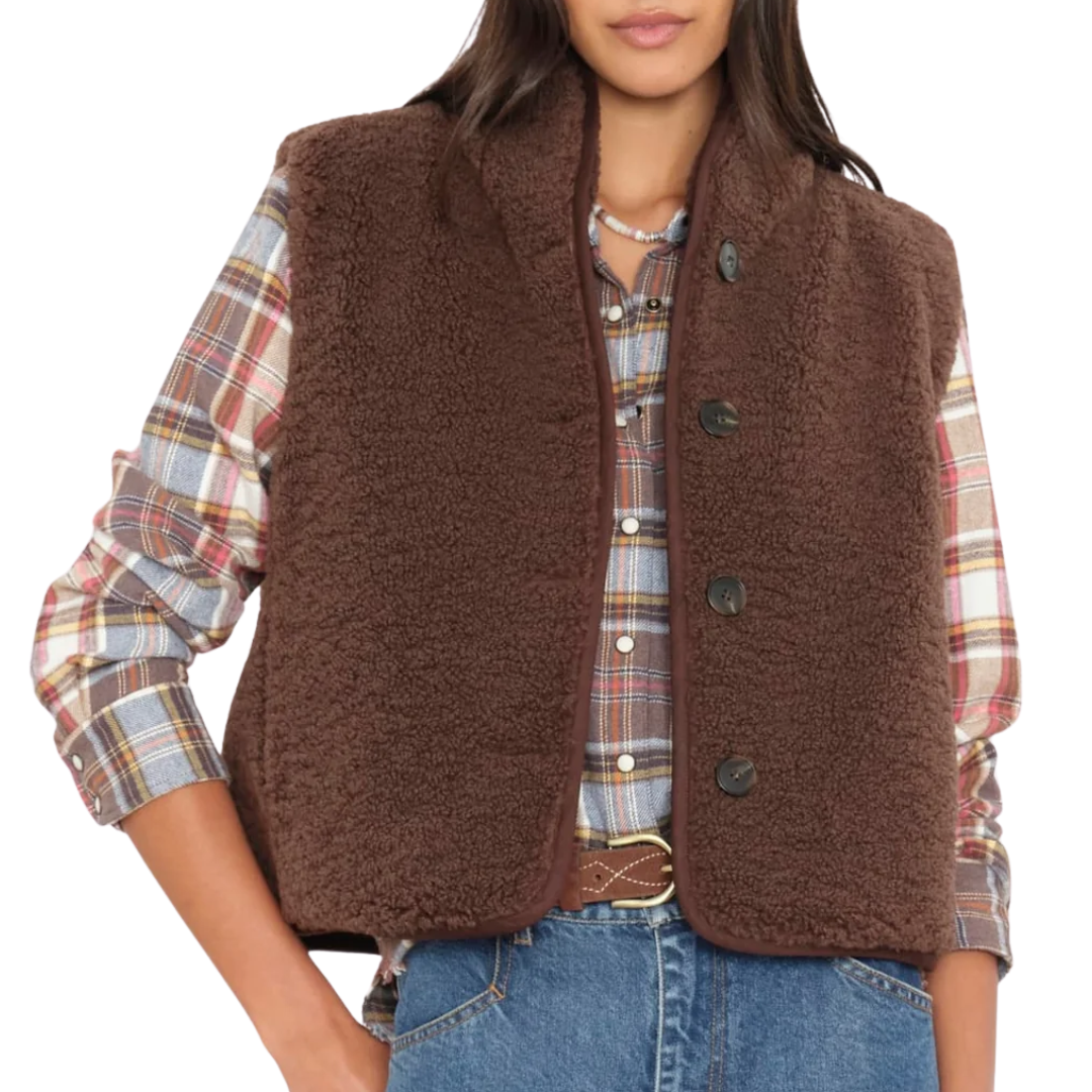 Kensi Vest in Chocolate Brown