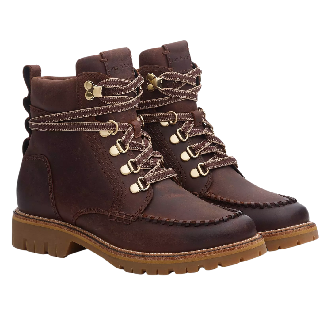 Cameron Leather Hiking Boots in Mocha