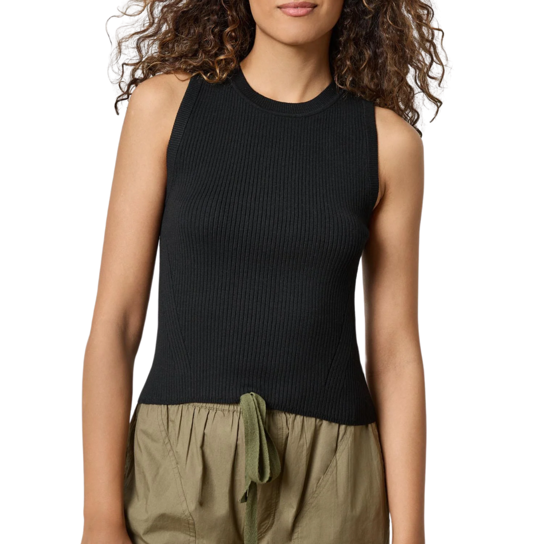 Short Perfect Tank Sweater in Black