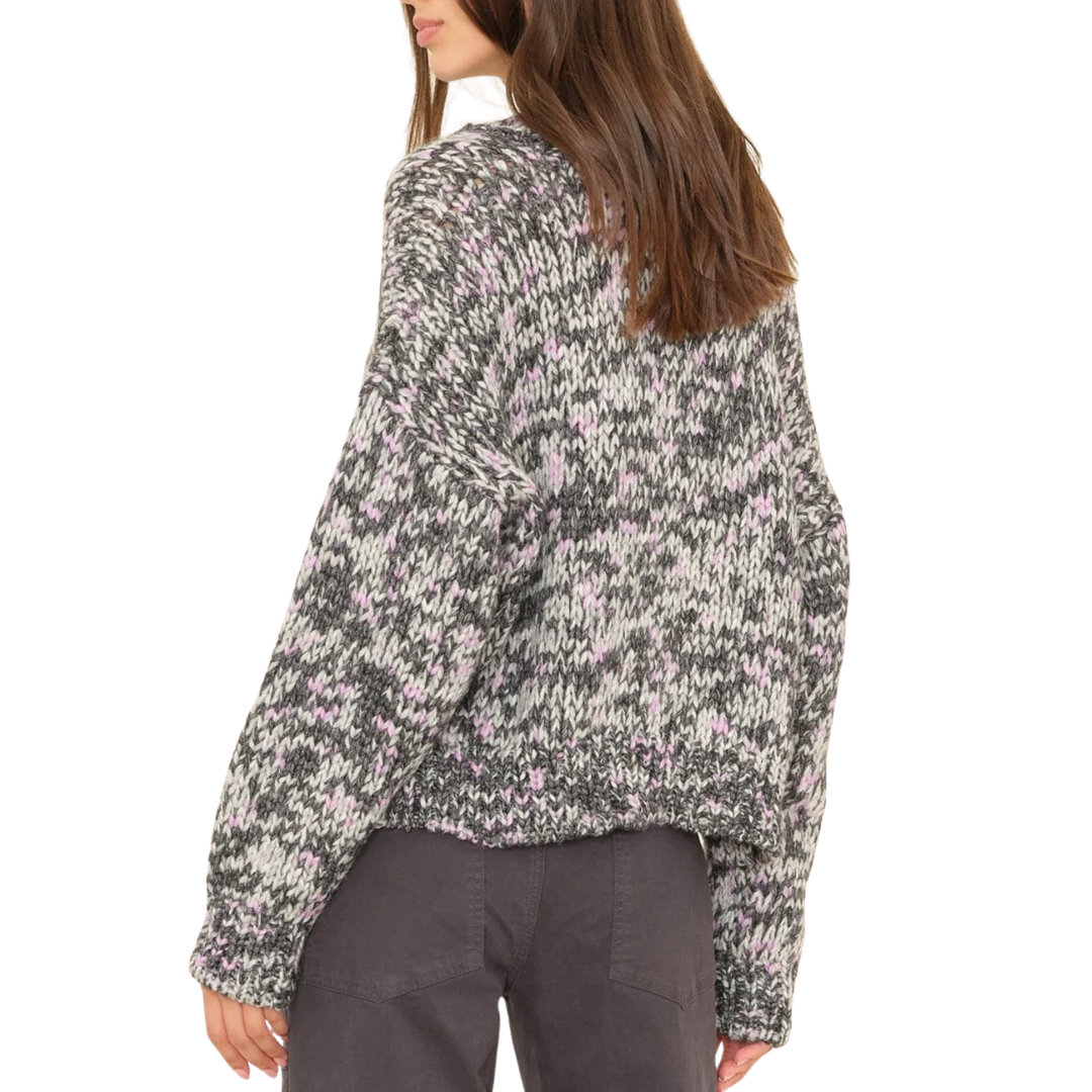 Keyes Sweater in Black Melange