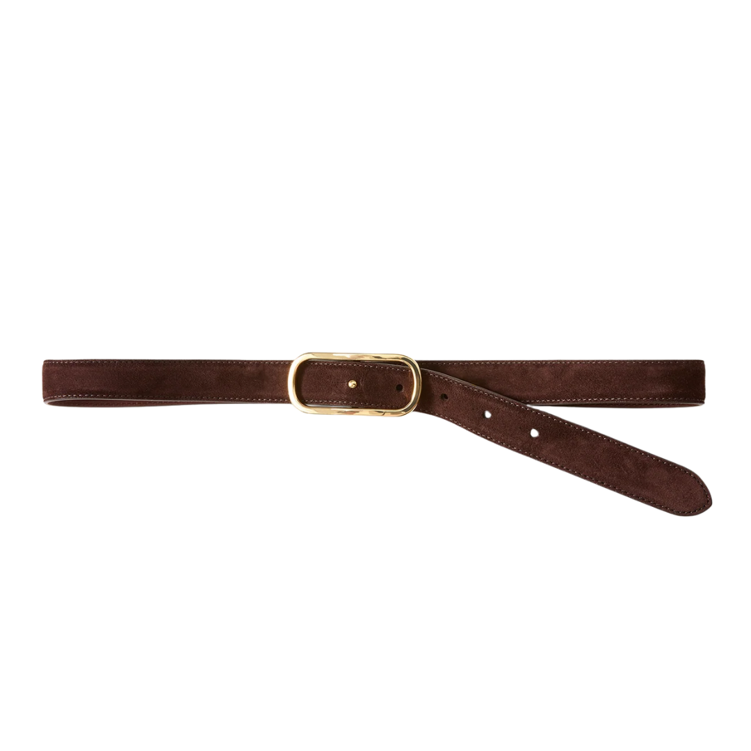 Loop Suede Belt in Espresso