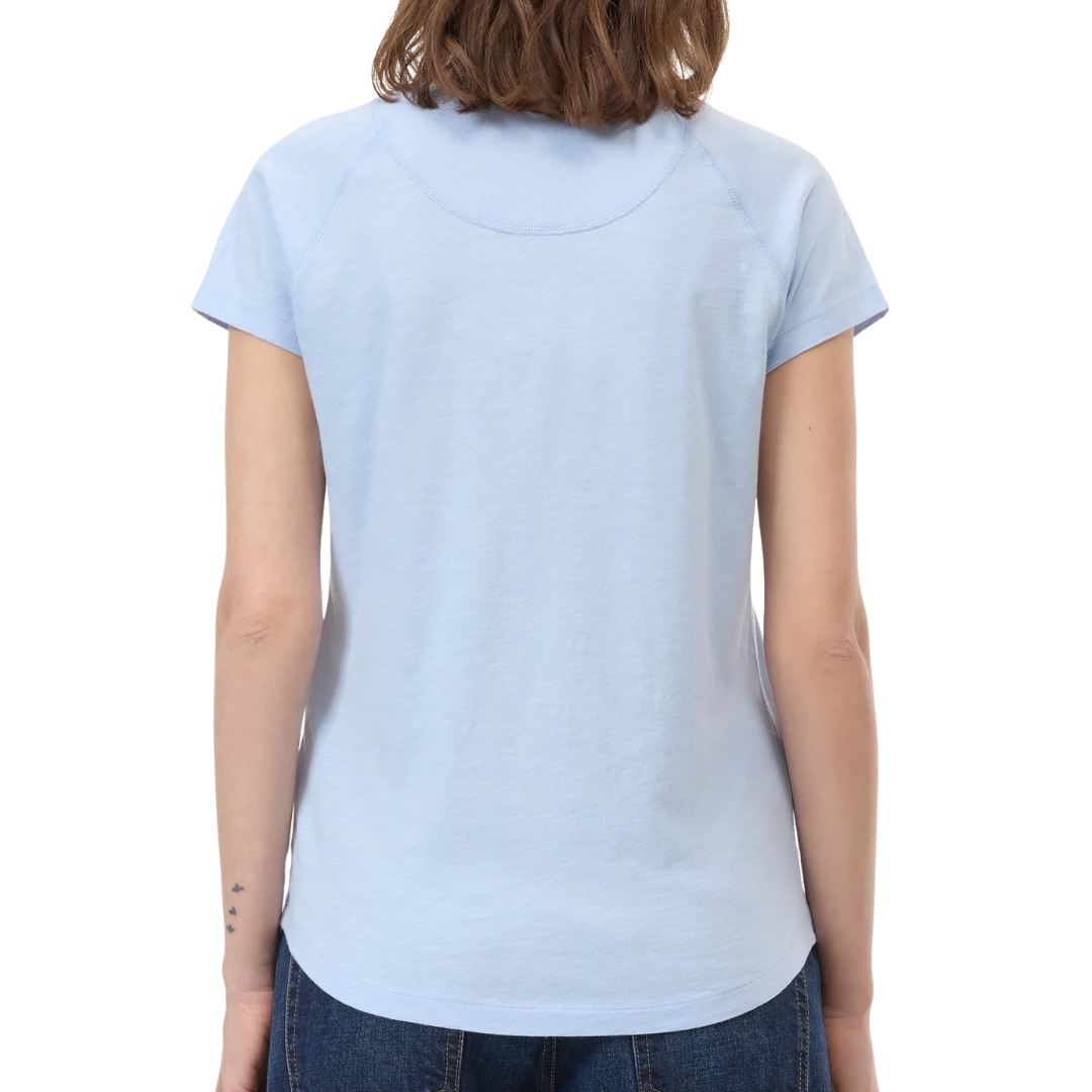 Cotton T-shirt in Powder Blue