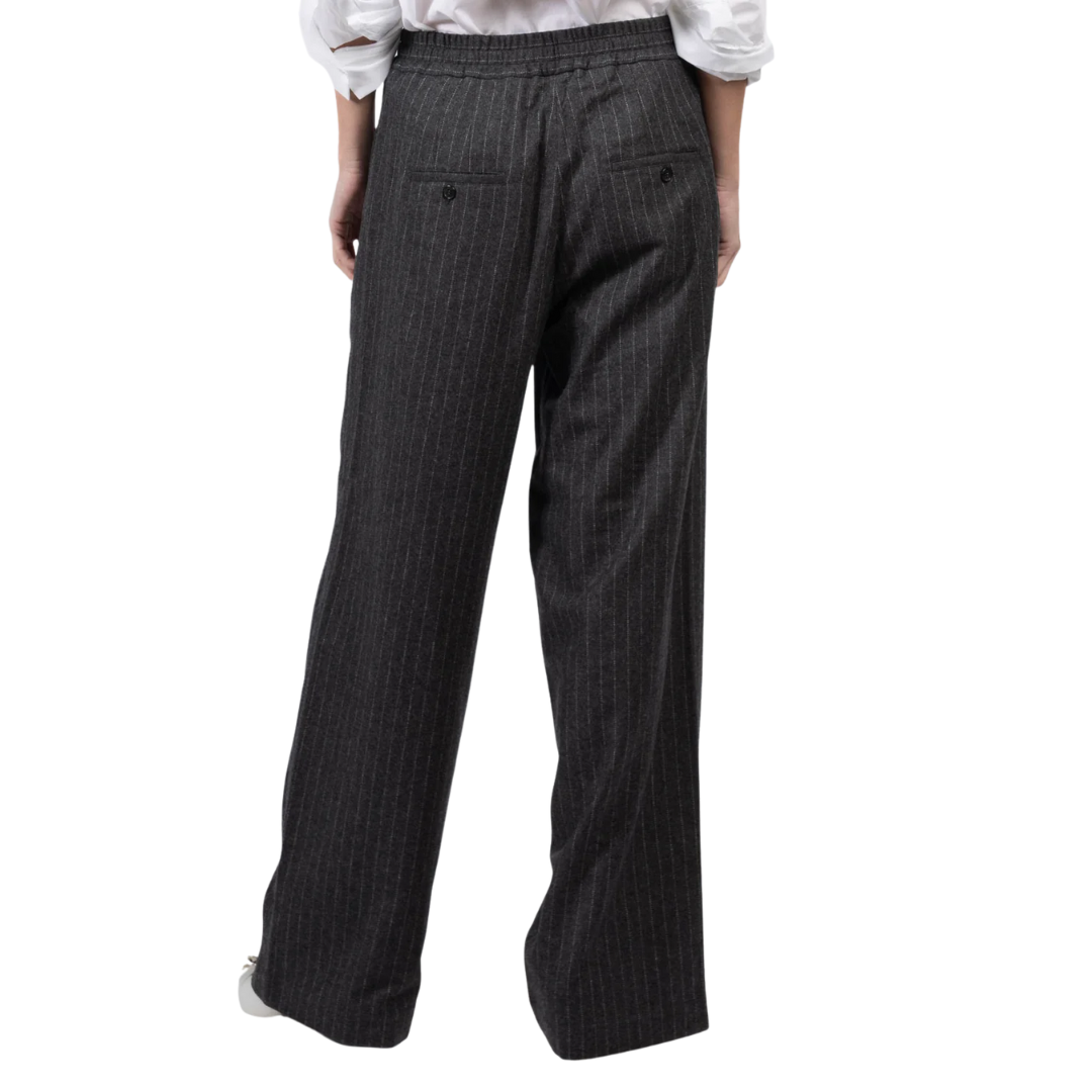 Pinstripe Soft Trousers in Graphite