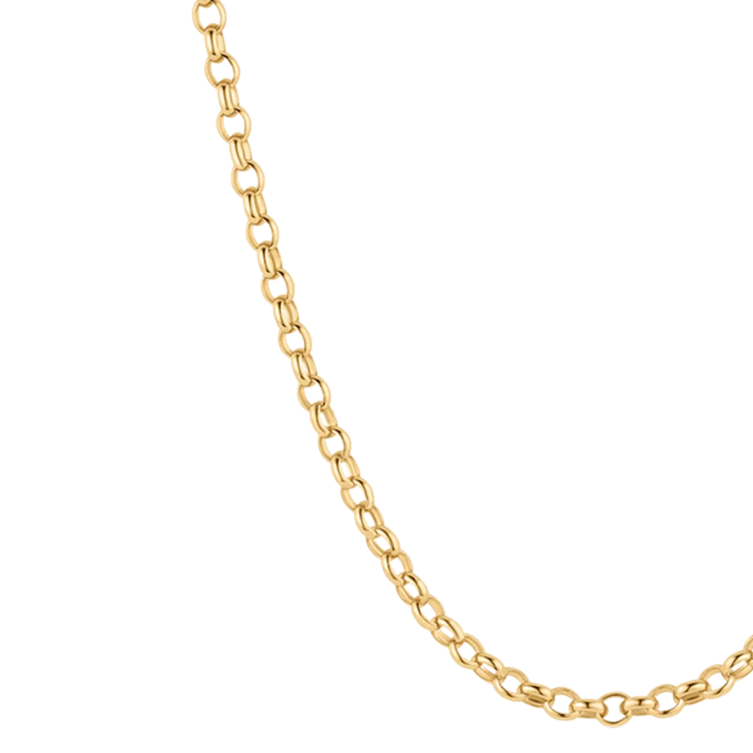 Vienna Rolo Necklace 18-20" in 14k Gold Plated