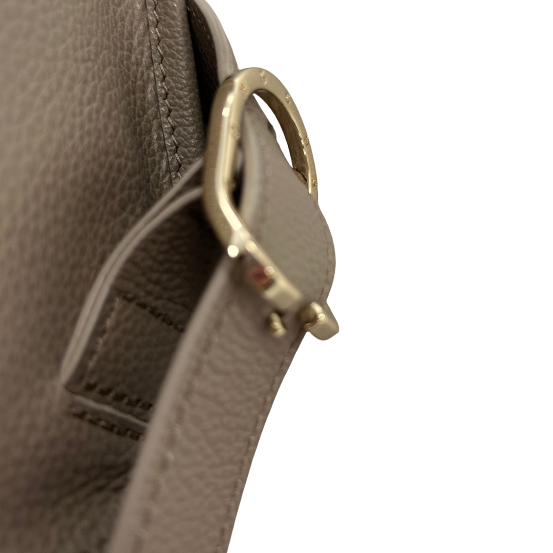 Leather Small Backpack in Turtledove