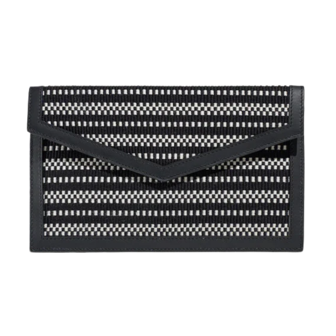 Envelope Small Clutch in Ivory-Black