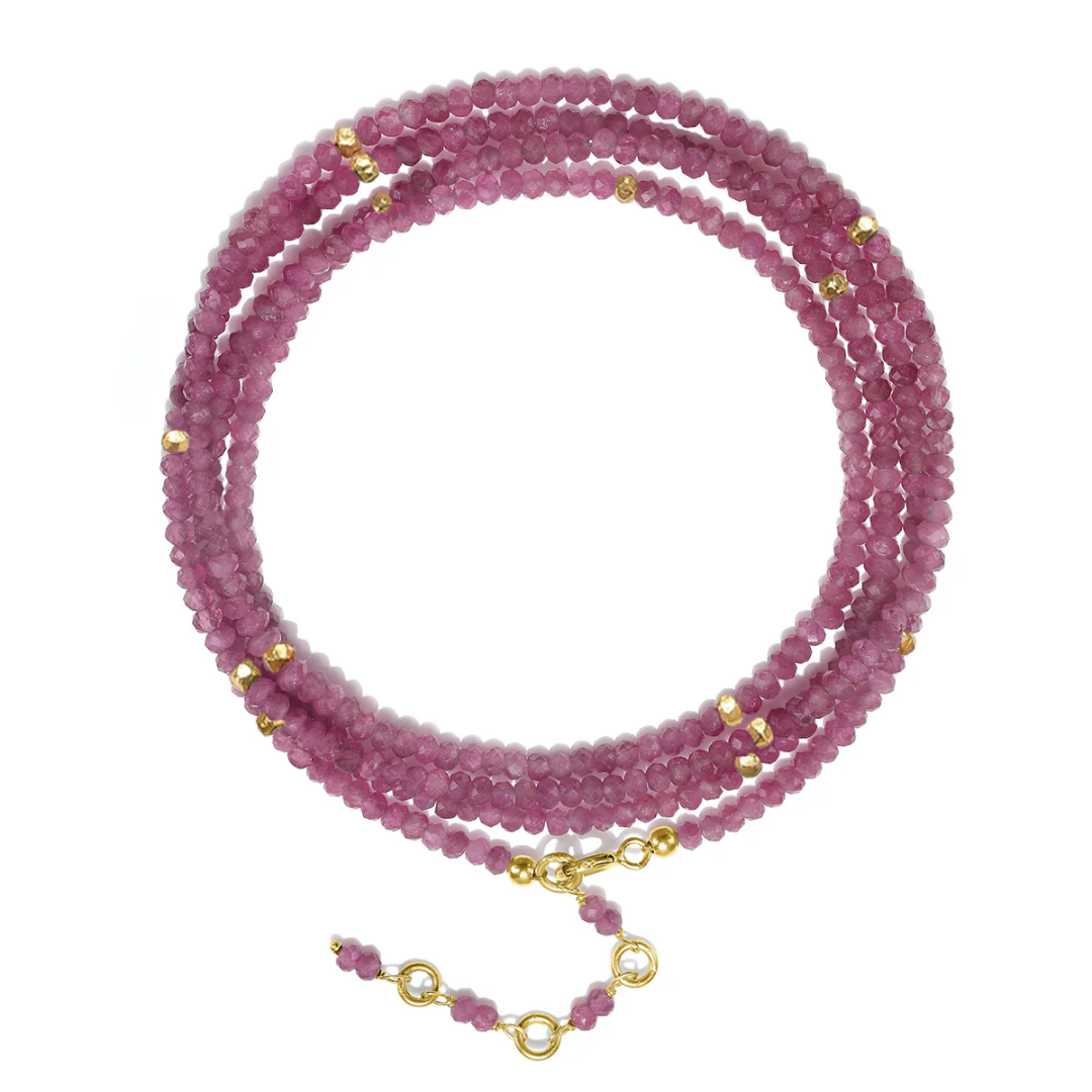 Gemstone Sparkle Wrap in Pink Tourmaline