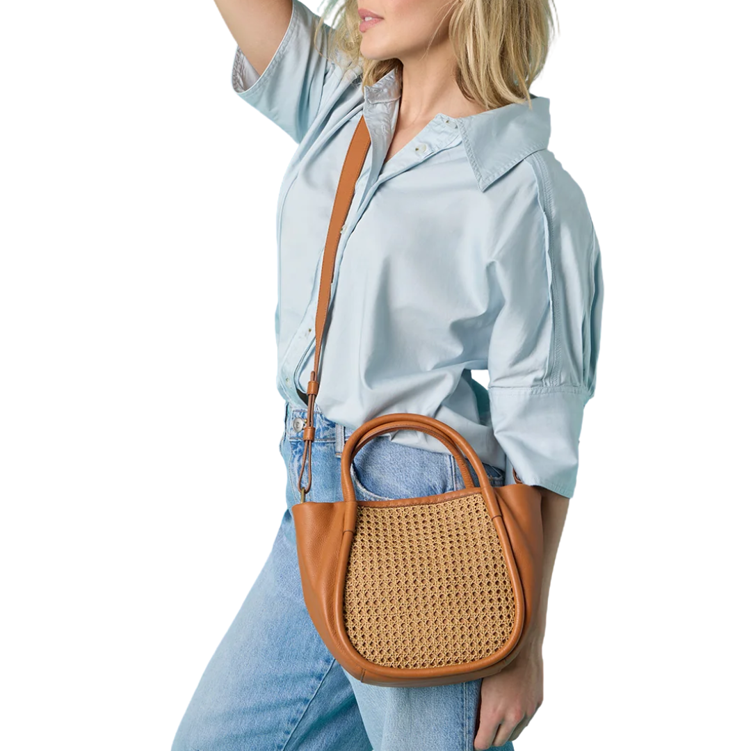Margot Satchel in Burnished Caramel Caning
