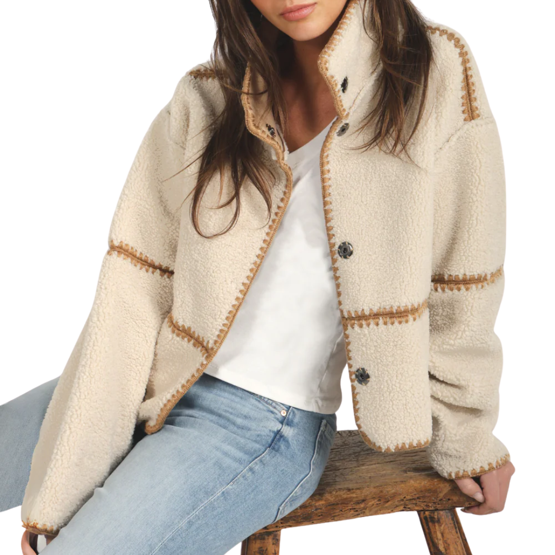 Casey Reversible Jacket in Teddy Brown