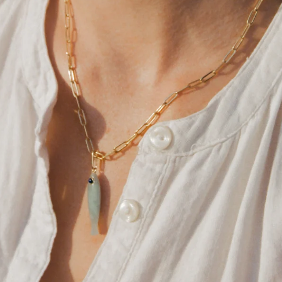 Fortuna Fish Bail in Amazonite