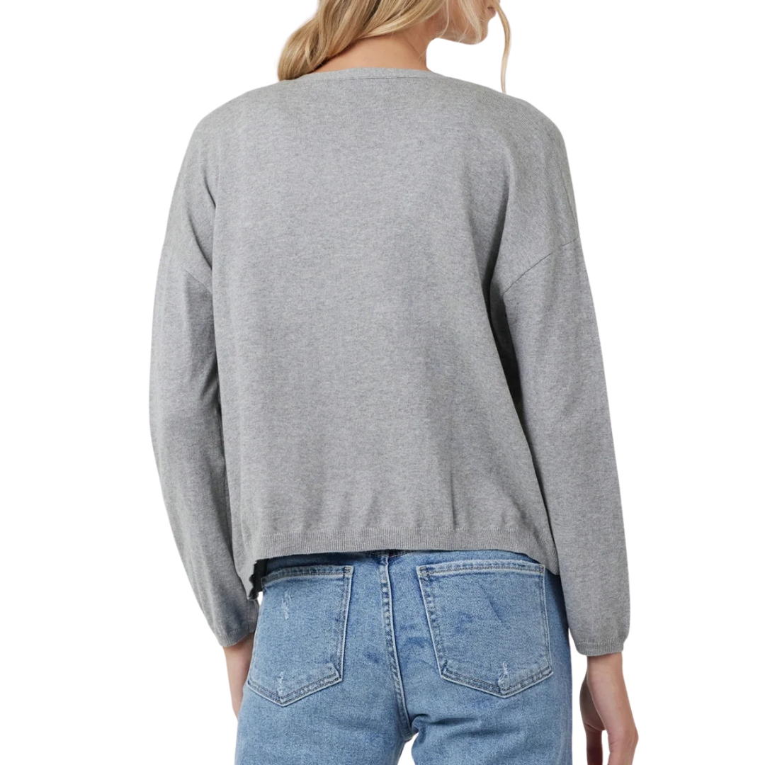 Palmer Cardigan in Heather Grey