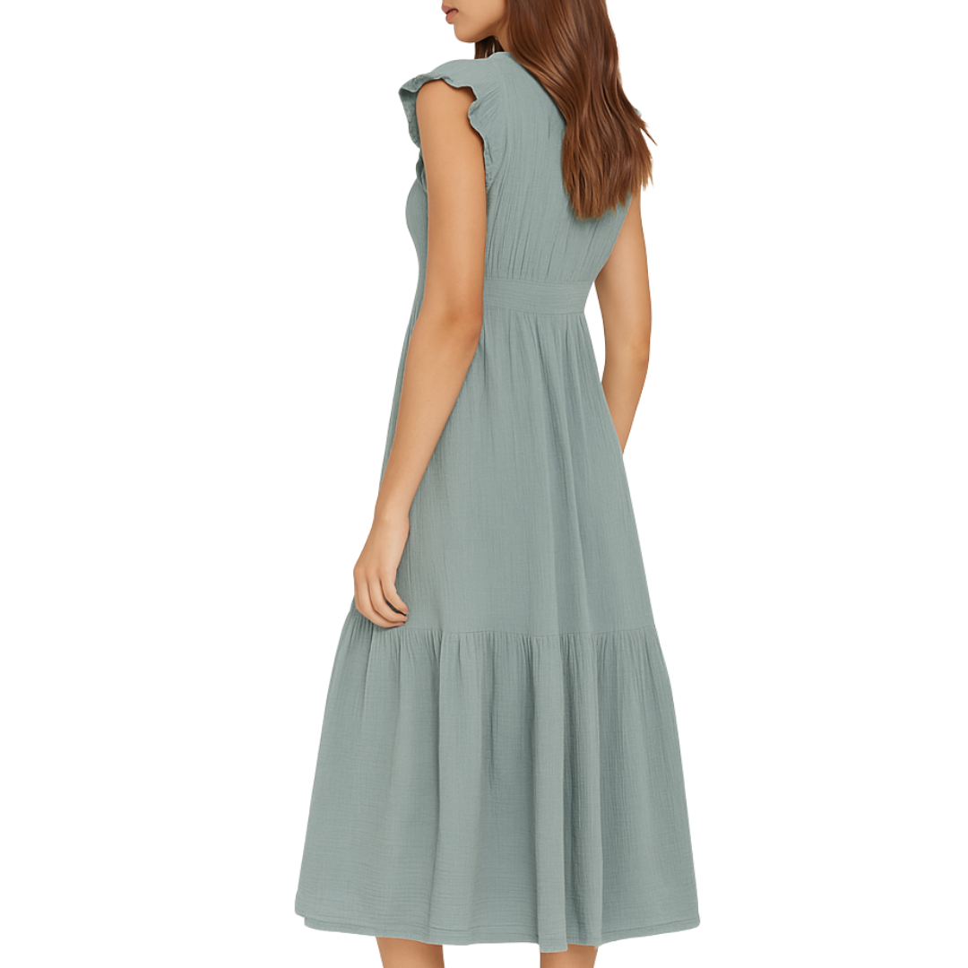 Davana Dress in Dusty Sage