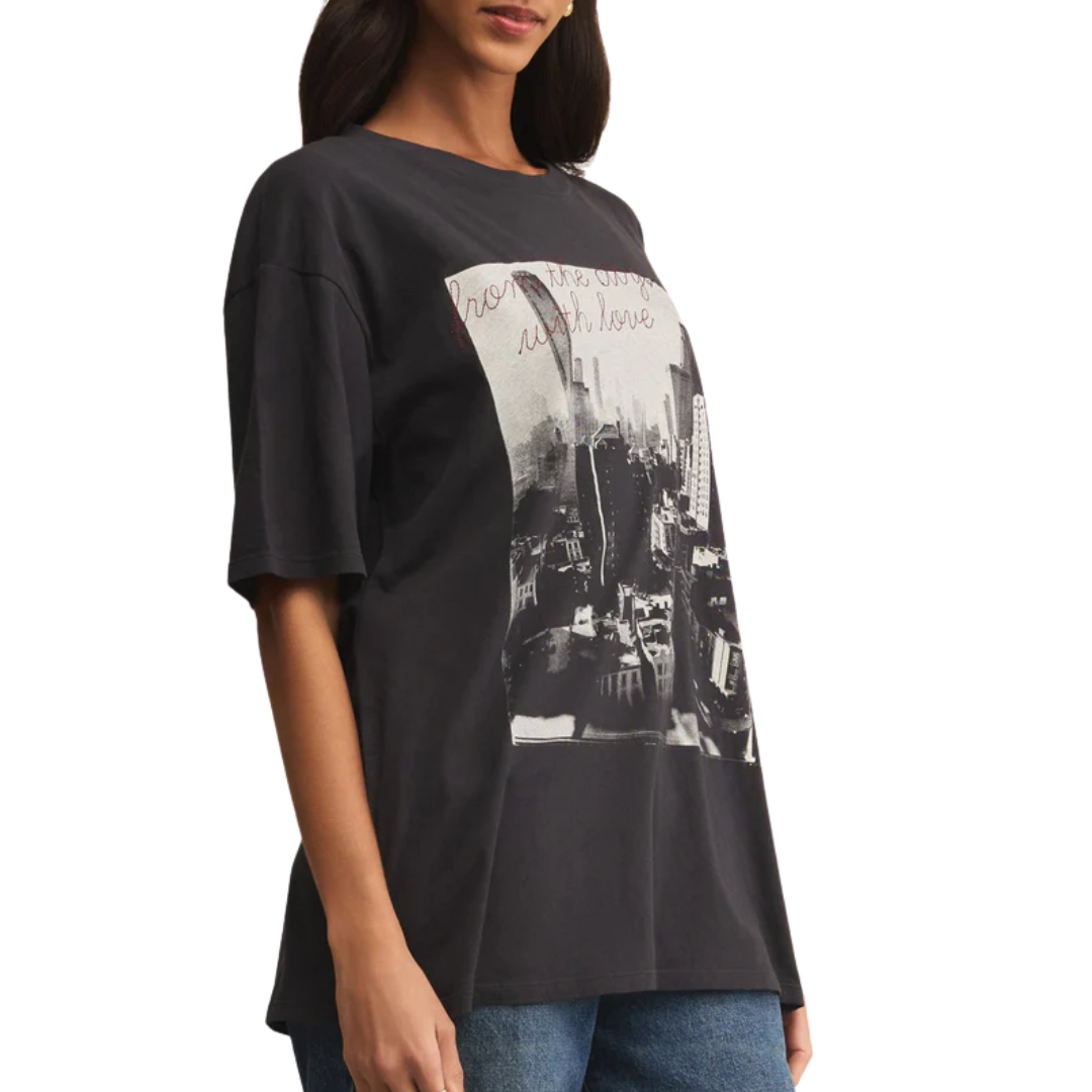 Big Apple City Tee in Black Sand